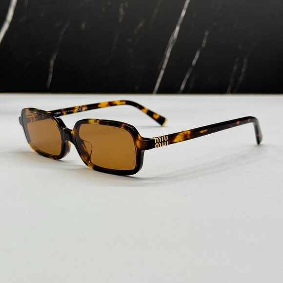 NEW MIU MIU MU11ZSF VAU2Z1 HAVANA WOMEN SUNGLASSES - Picture 5 of 10